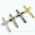 cross perforated woven jewelry alloy accessories necklace and bracelet connector with stone